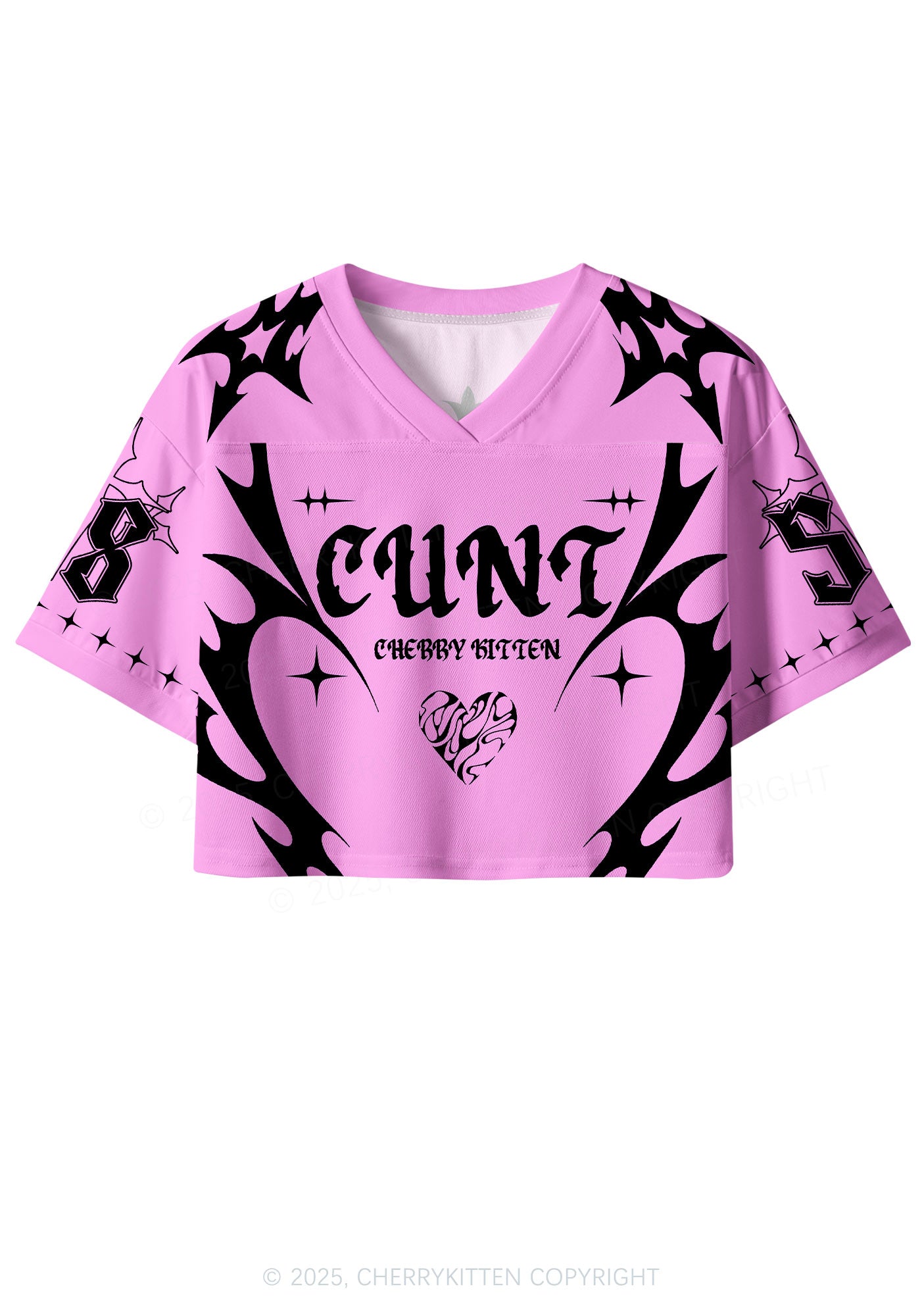 Custom Pink Flame Cxxt Y2K Crop Sport Jersey Shirts Cherrykitten