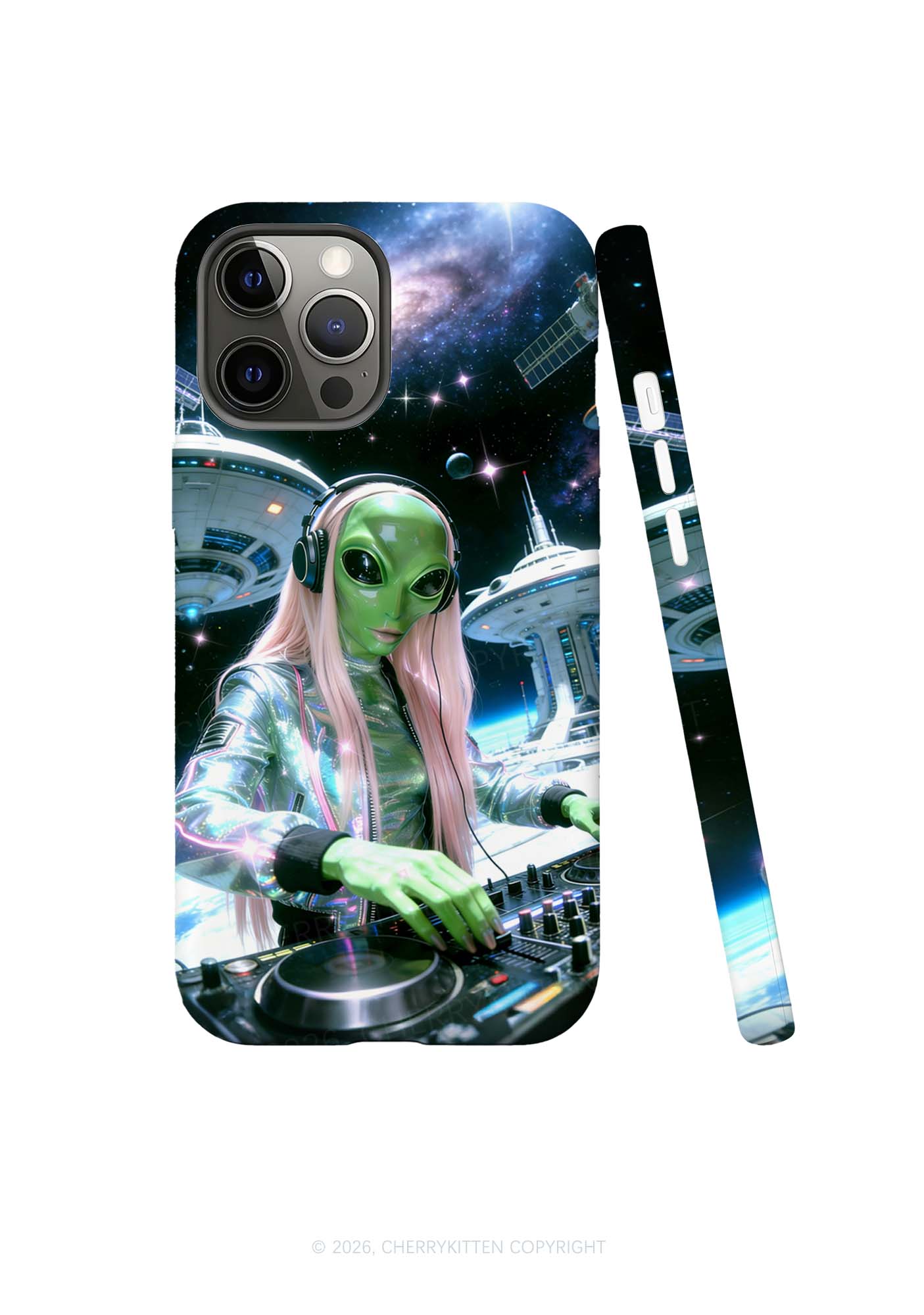 Space Alien DJ Y2K Phone Case Cherrykitten
