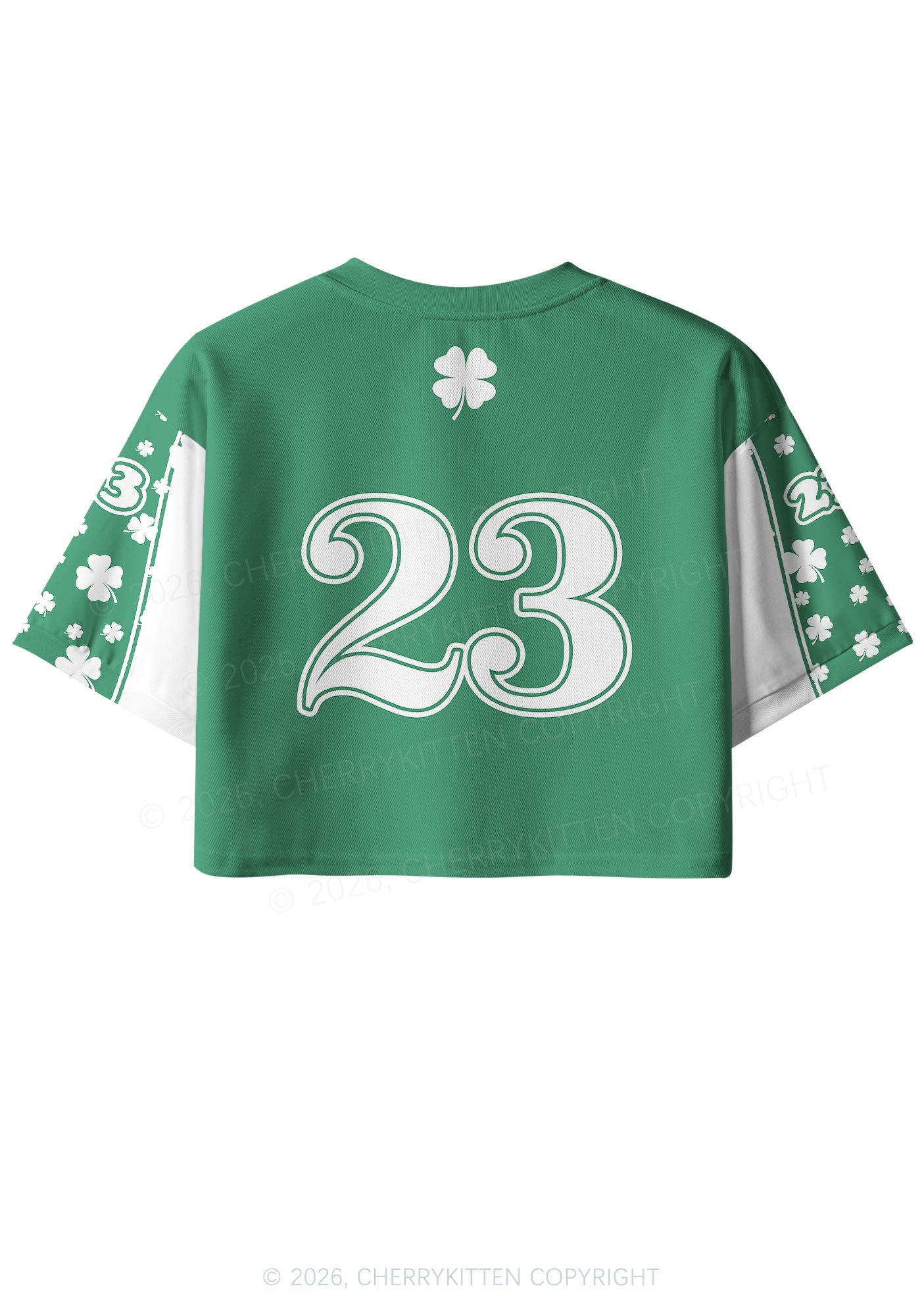 Custom Slainte St Patricks Y2K Crop Sport Jersey Shirts Cherrykitten