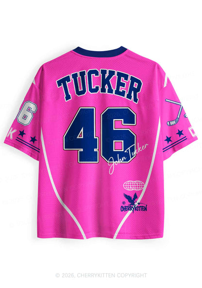 Pink Hockey Team JT Y2K Sport Jersey Shirts Cherrykitten