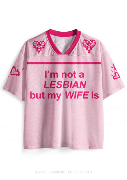 Im Not A Lesbian Pride Y2K Sport Jersey Shirts Cherrykitten