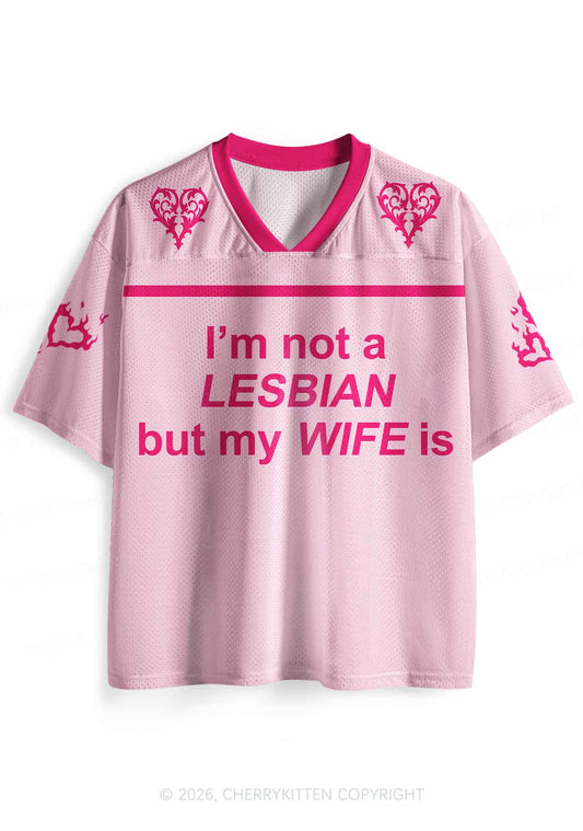 Im Not A Lesbian Pride Y2K Sport Jersey Shirts Cherrykitten