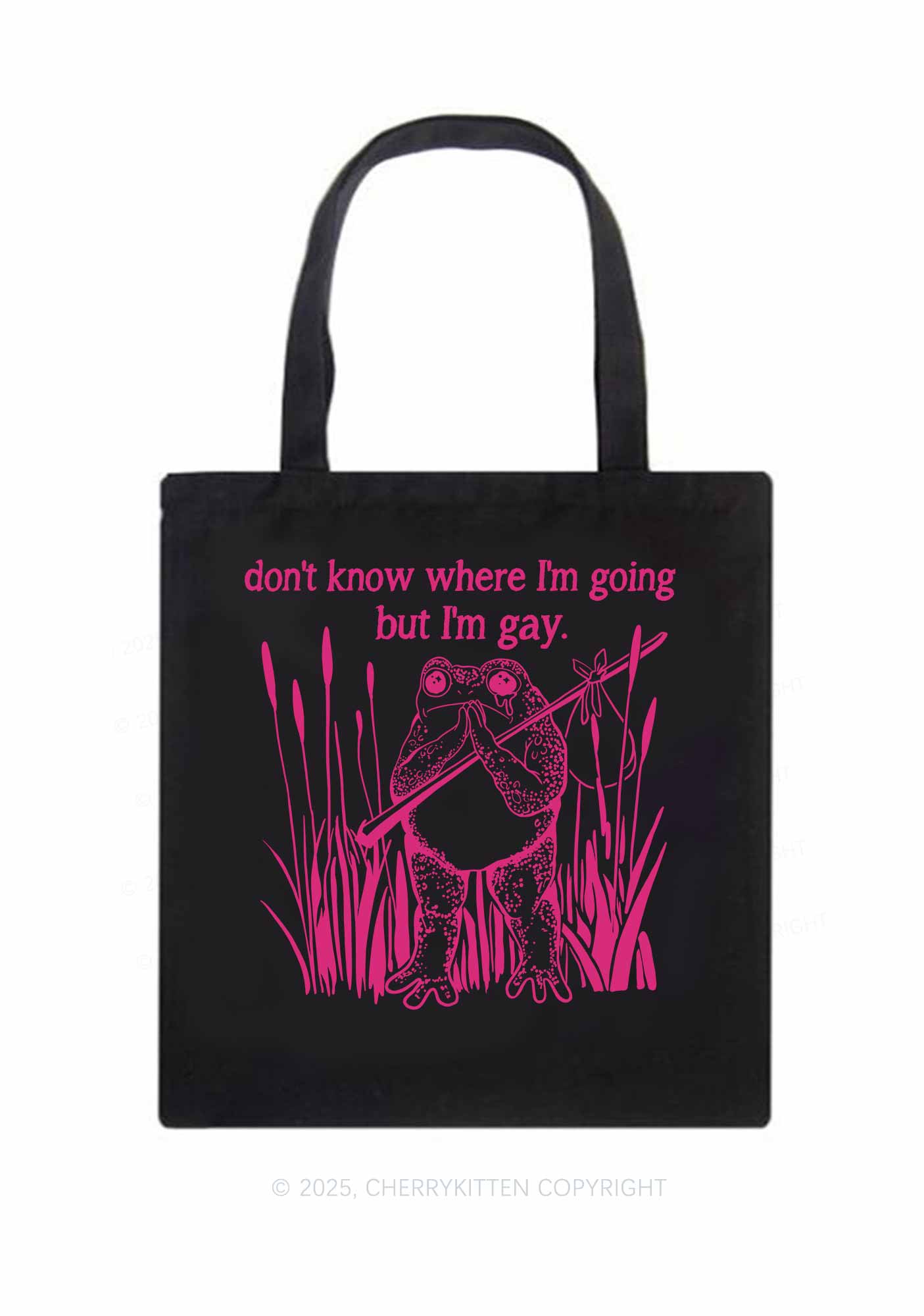 But I Am Gay Frog Pride Y2K Canvas Tote Bag Cherrykitten