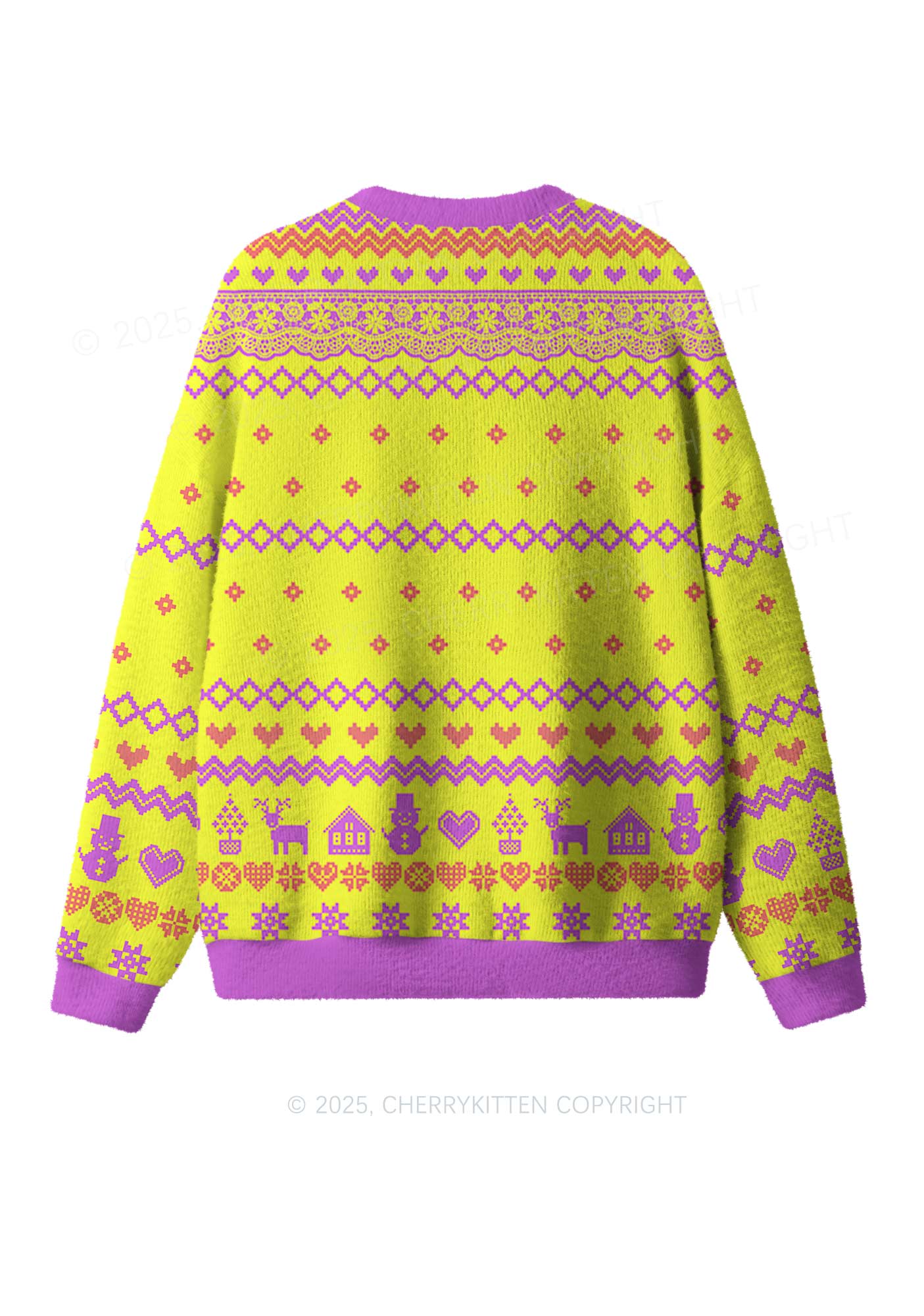 Certified Freak Y2K Christmas Knit Sweatshirt Cherrykitten