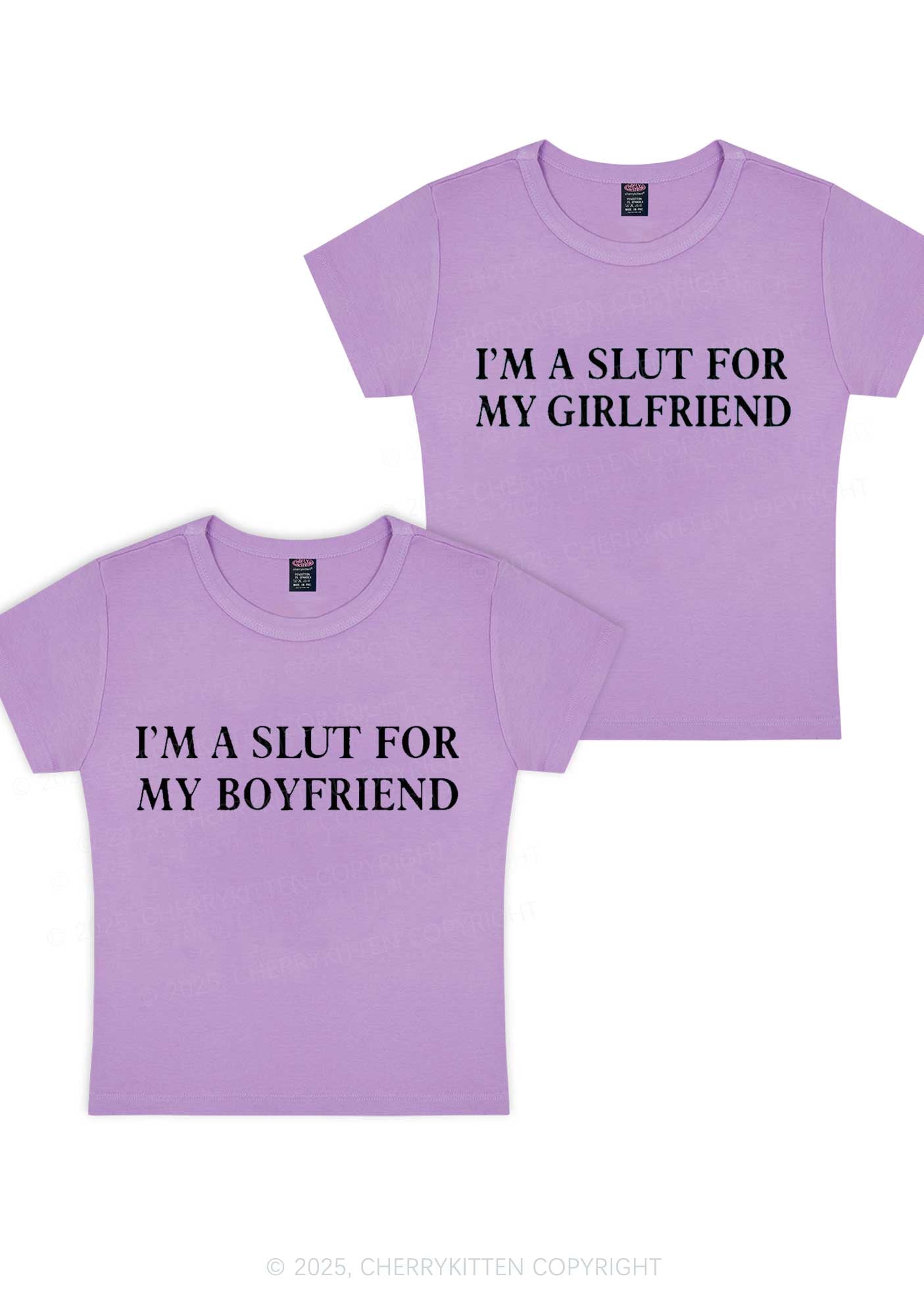 Slxt For My GF BF Y2K Valentine's Day Baby Tee Cherrykitten