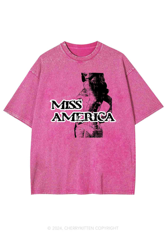 Miss America Y2K Washed Tee Cherrykitten