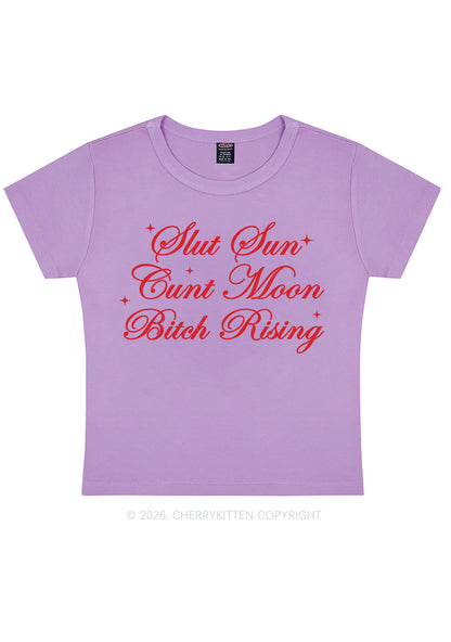 Slxt Sun Cxxt Moon Bxtch Rising Y2K Baby Tee Cherrykitten