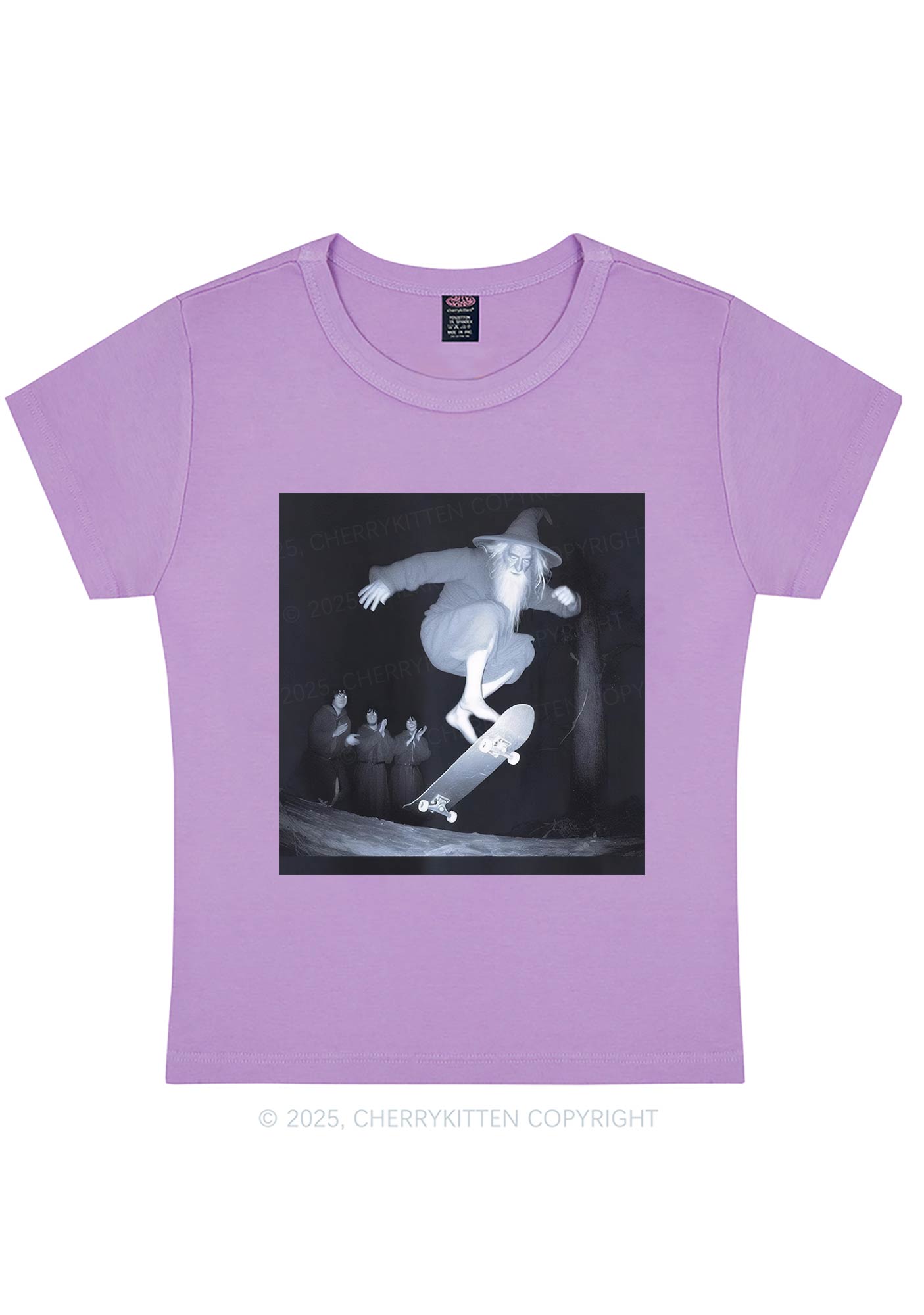 Skating Wizard Y2K Baby Tee Cherrykitten