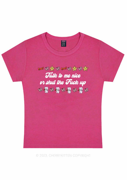 Talk To Me Nice Y2K Baby Tee Cherrykitten