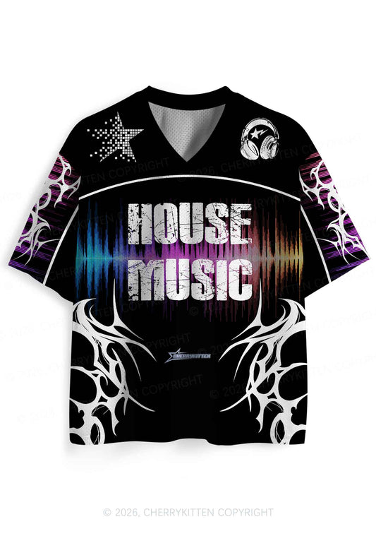 House Music Y2K Sport Jersey Shirts Cherrykitten