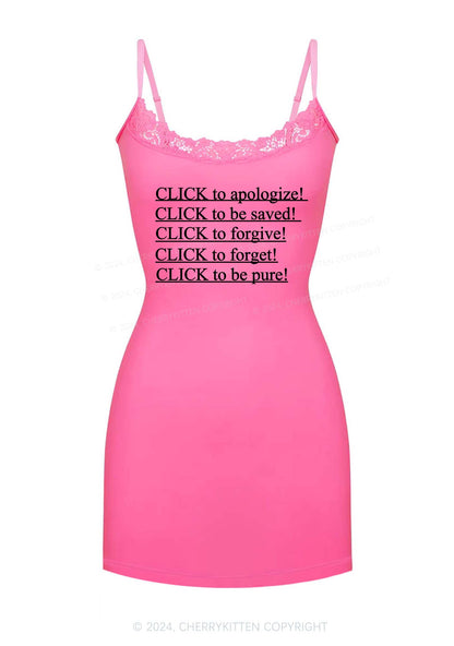 Click To Apologize Y2K Lace Slip Dress Cherrykitten