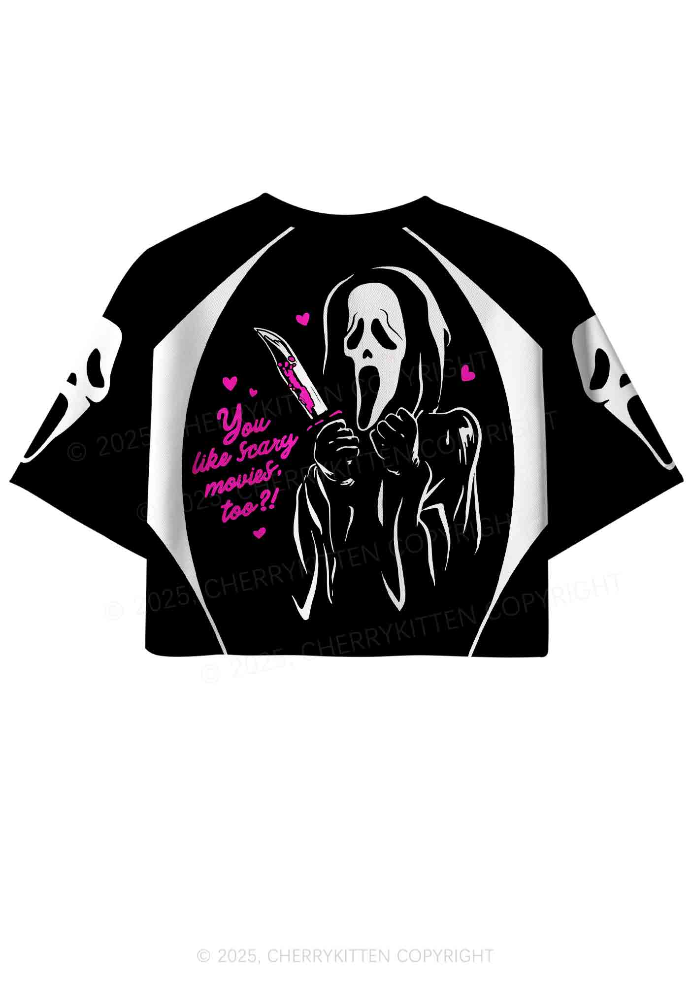 Halloween Custom Like Scary Movie Y2K Crop Sport Jersey Shirts Cherrykitten