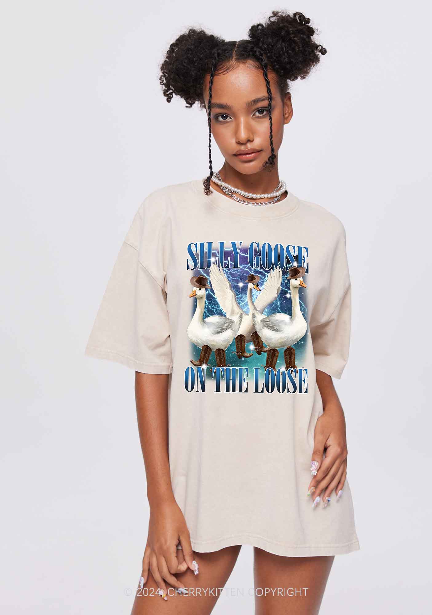 Cowboy Goose Y2K Washed Tee Cherrykitten