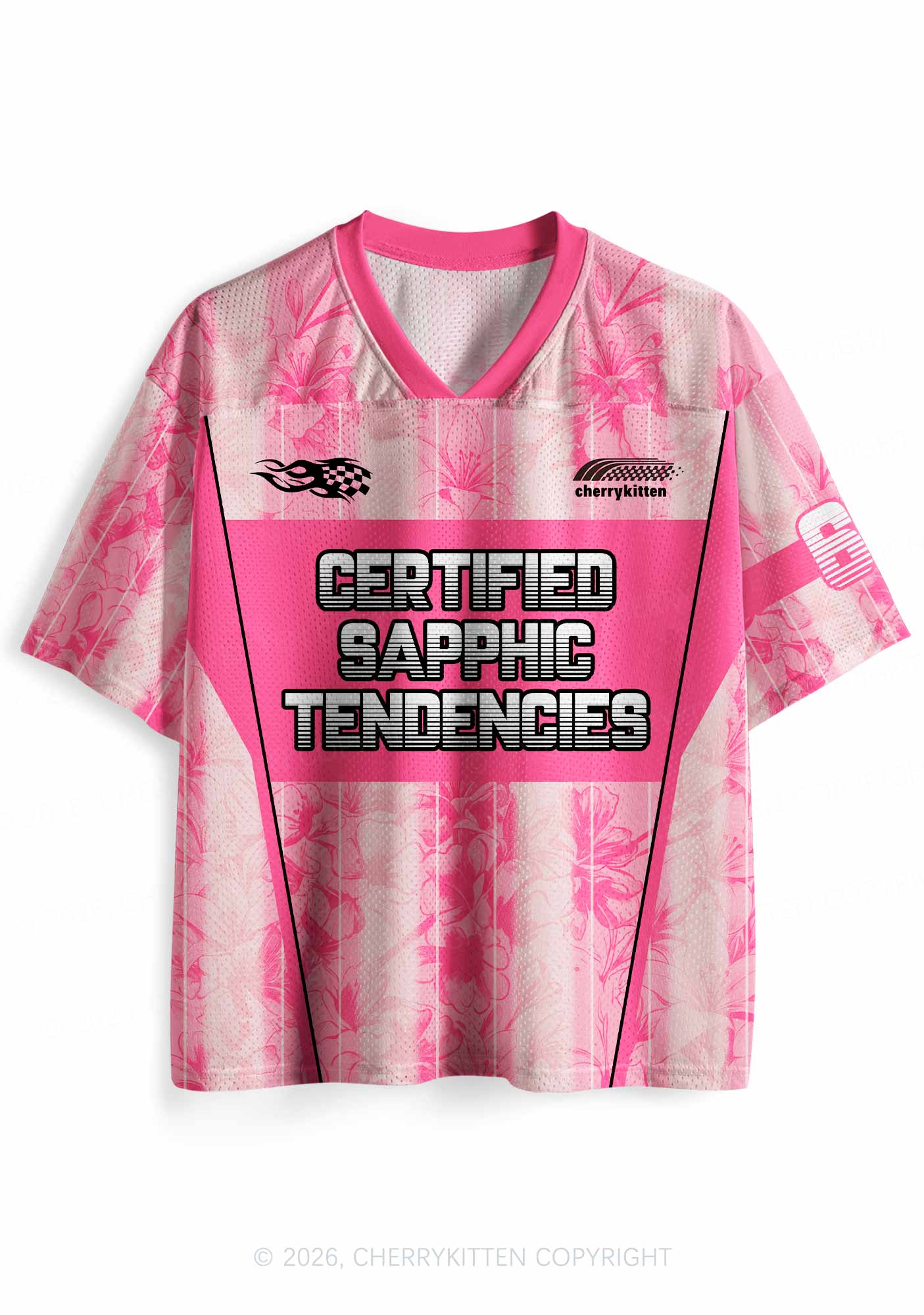 Certified Sapphic Tendencies Pride Y2K Sport Jersey Shirts Cherrykitten