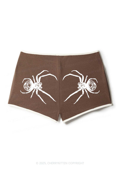 Skull Spider Y2K Booty Shorts Cherrykitten