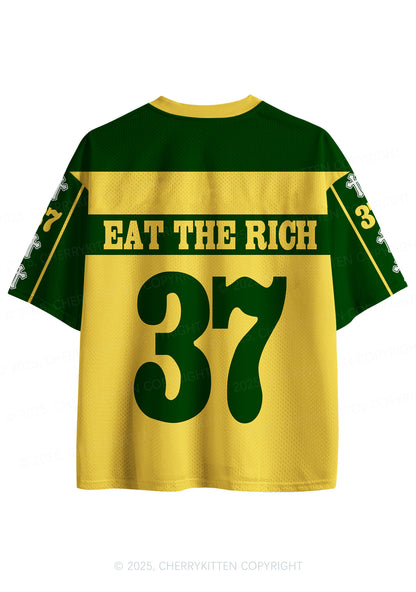 Custom Yellow Eat The Rich Y2K Sport Jersey Shirts Cherrykitten
