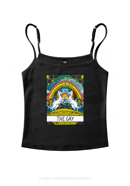 The Gay Unicorn Pride Y2K Spaghetti Strap Cami Cherrykitten