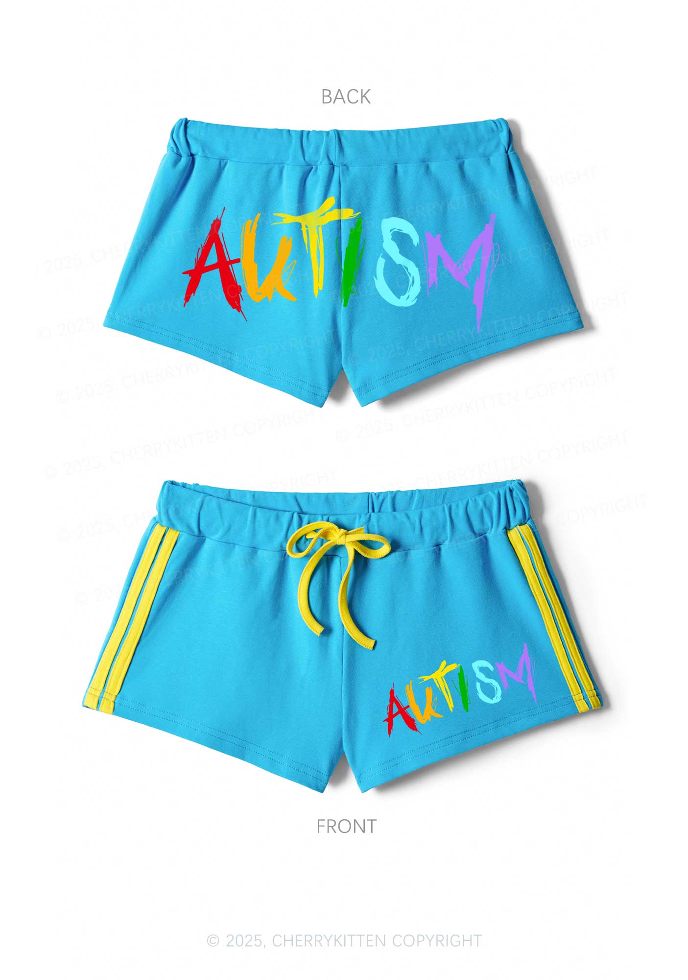 Satan Autism Y2K Drawstring Mini Shorts Cherrykitten