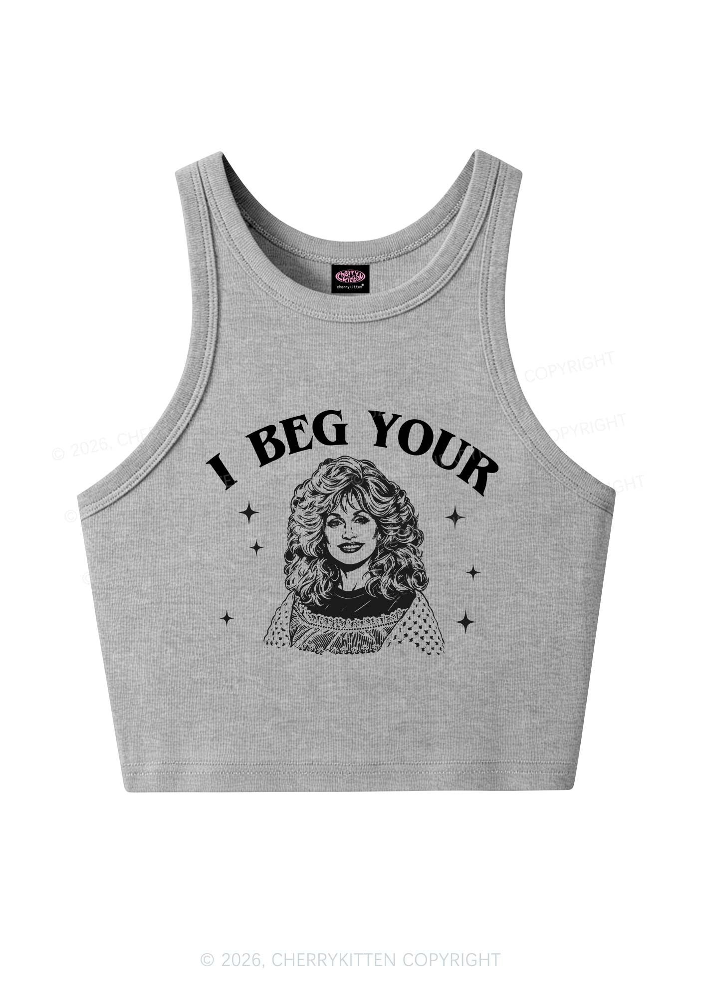 I Beg Your DP Y2K Crop Tank Top Cherrykitten