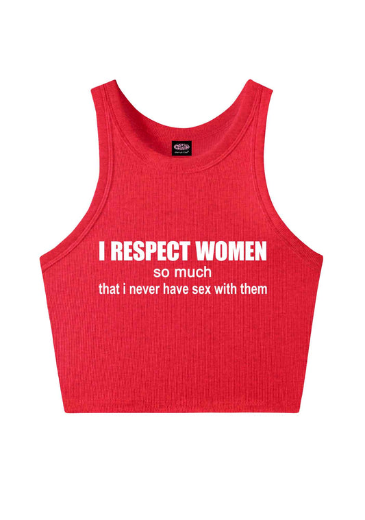 I Respect Women Pride Y2K Crop Tank Top Cherrykitten