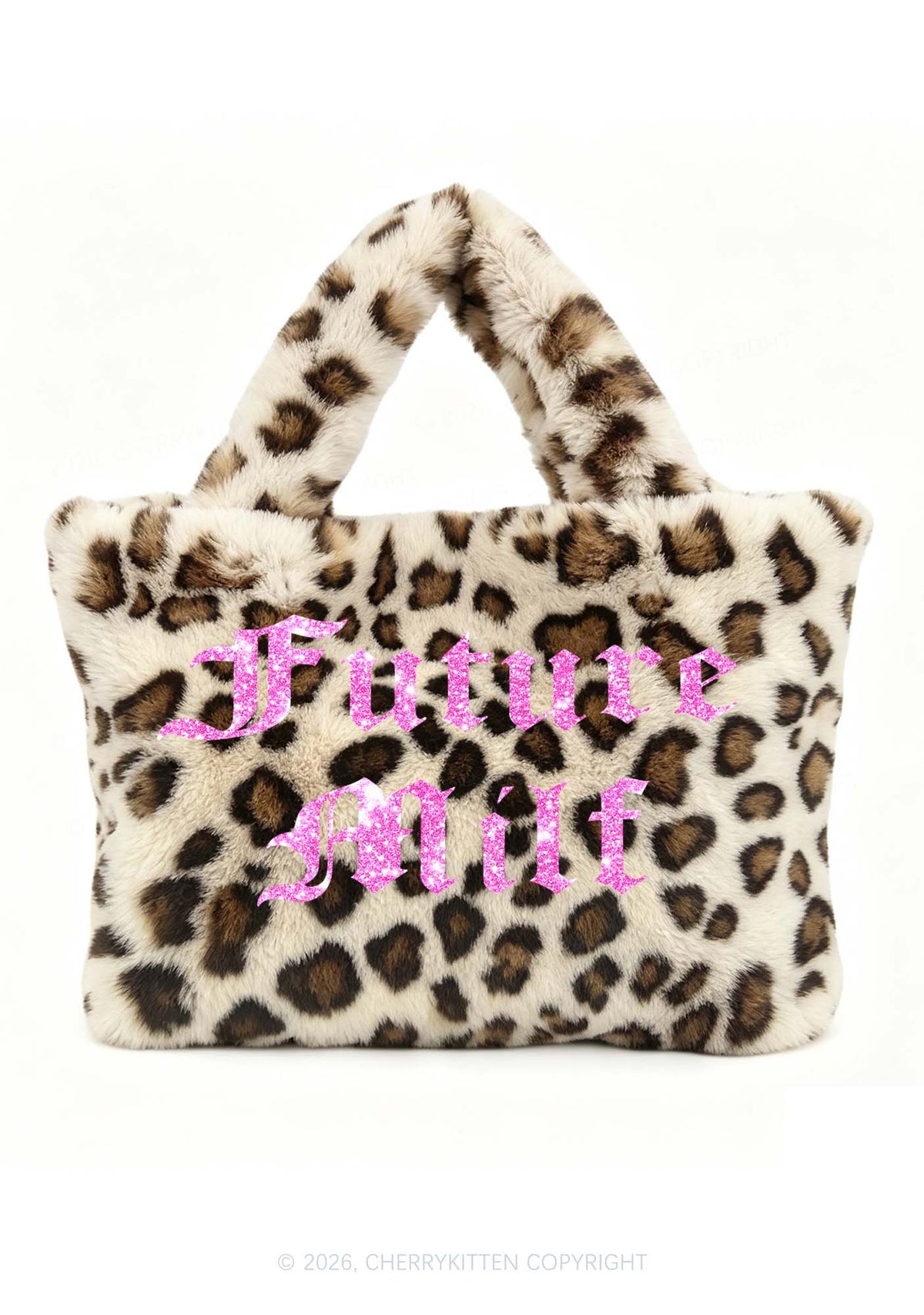 Glitter Future Mxxf Y2K Plush Leopard Handbag Cherrykitten