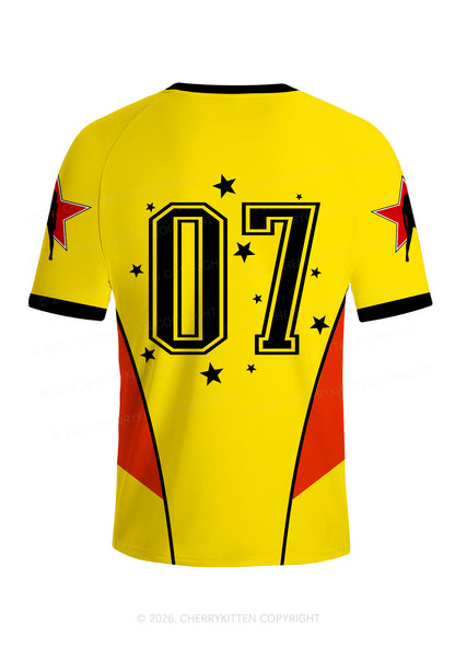 Yellow Stargirl Y2K Football Jersey Shirts Cherrykitten