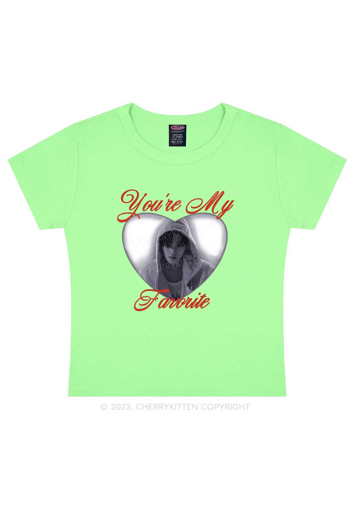 Custom You're My Favorite Y2K Baby Tee Cherrykitten