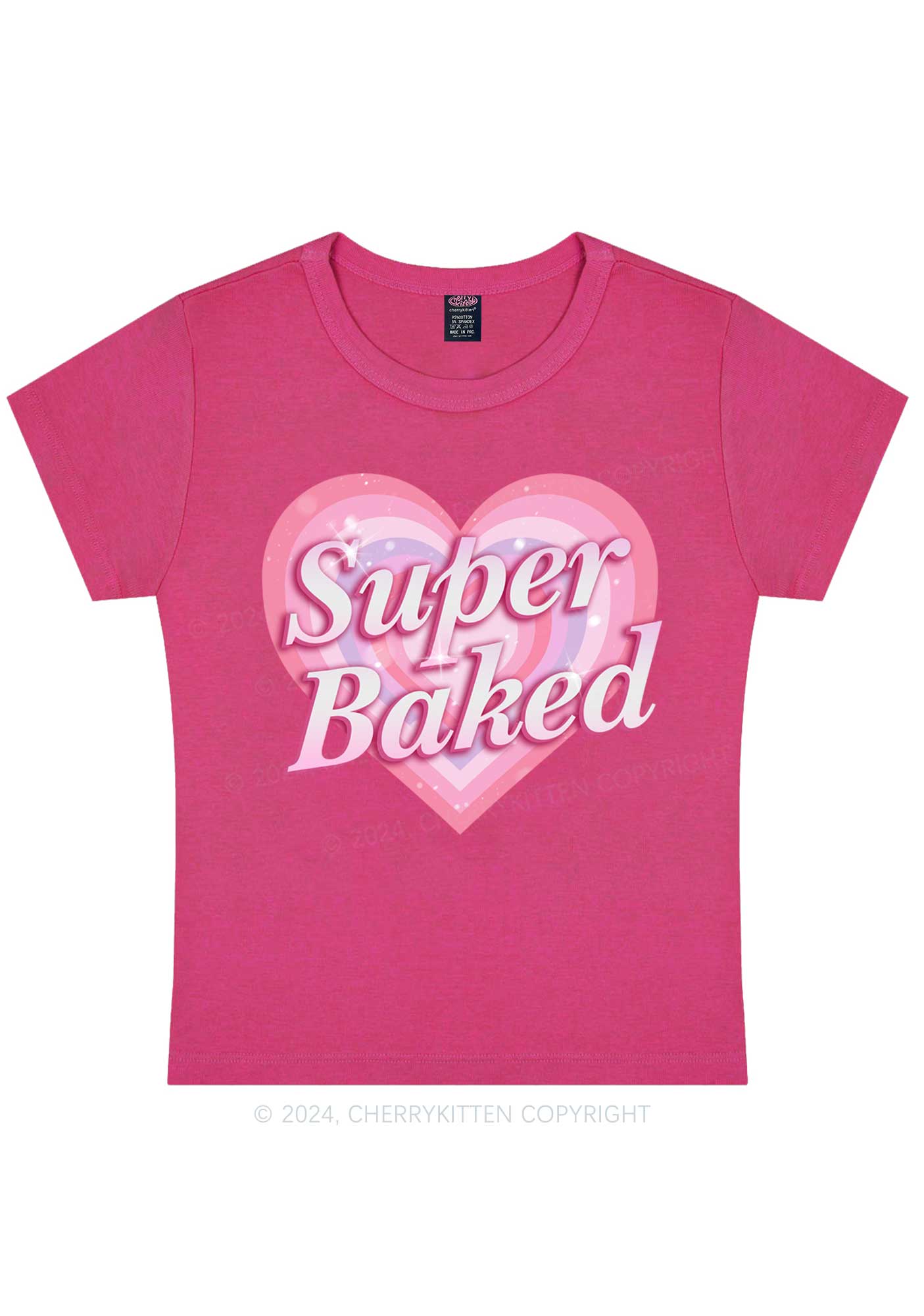 Super Baked Y2K Baby Tee Cherrykitten