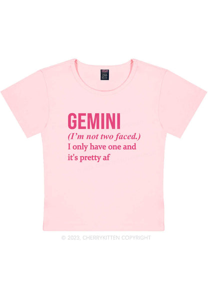 Pretty Gemini Y2K Baby Tee Cherrykitten