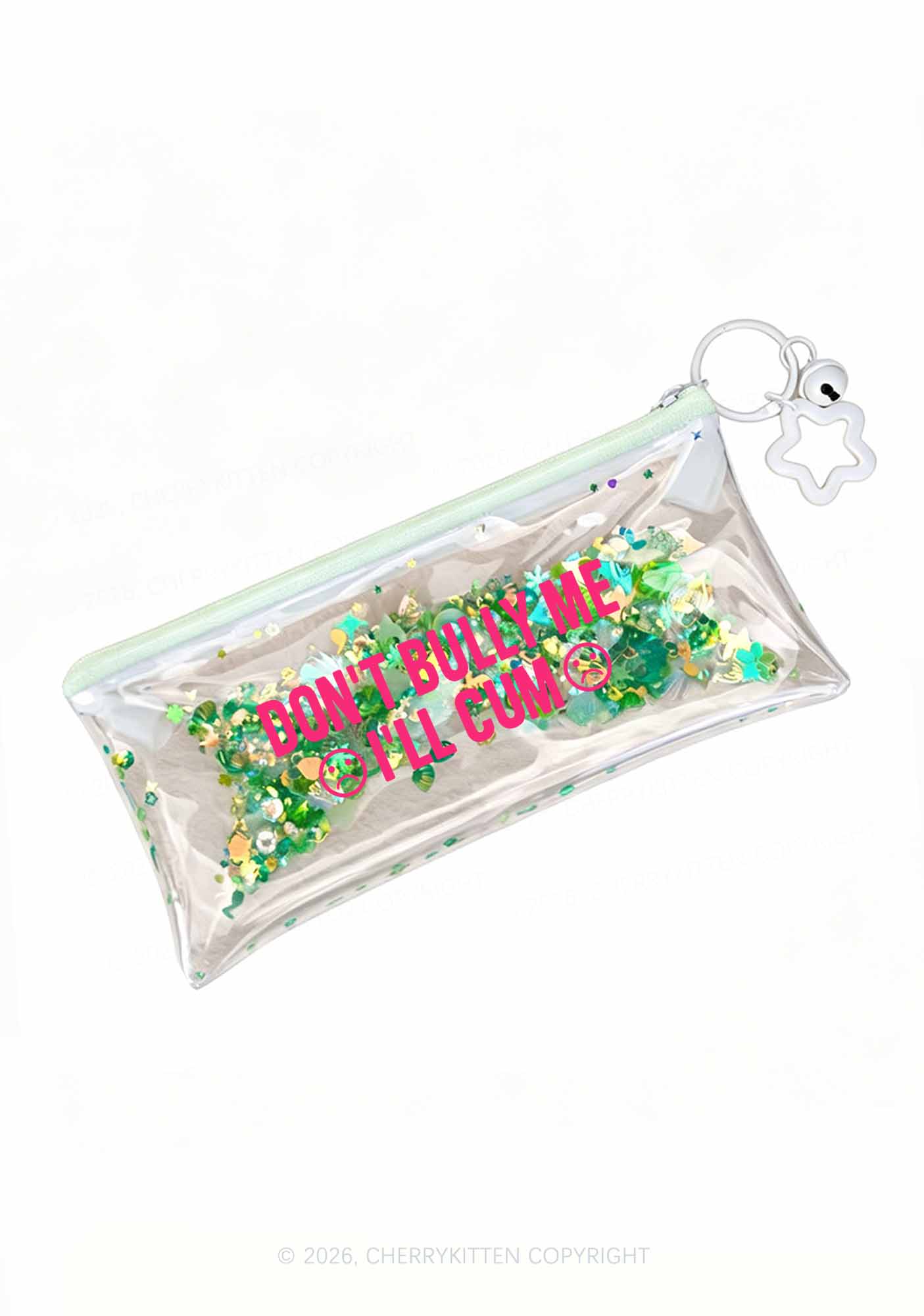 Dont Bully Me Y2K Quicksand Transparent Pencil Pouch Cherrykitten