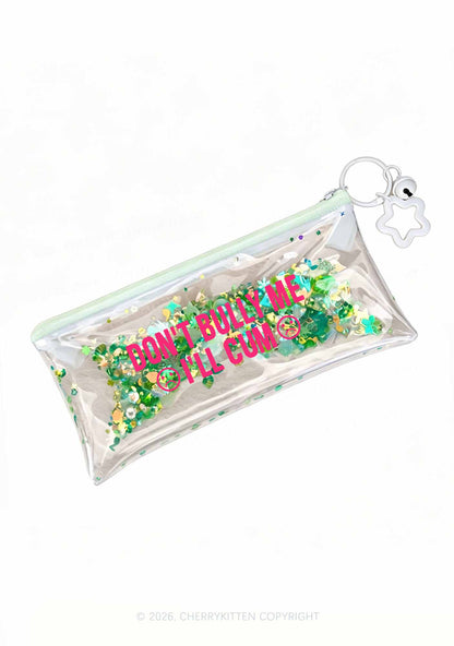 Dont Bully Me Y2K Quicksand Transparent Pencil Pouch Cherrykitten