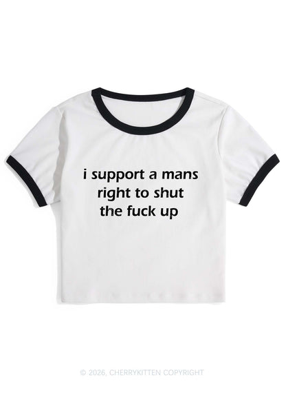 I Support A Mans Right Y2K Ringer Tee Cherrykitten