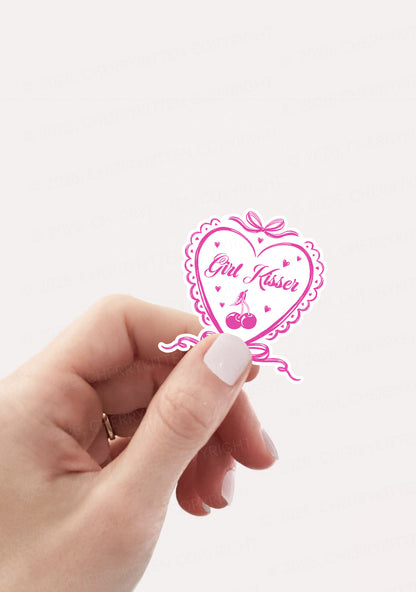 Girl Kisser 1pc Y2K Sticker Cherrykitten