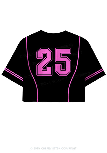 Custom Hot Pink Flame Y2K Crop Sport Jersey Shirts Cherrykitten