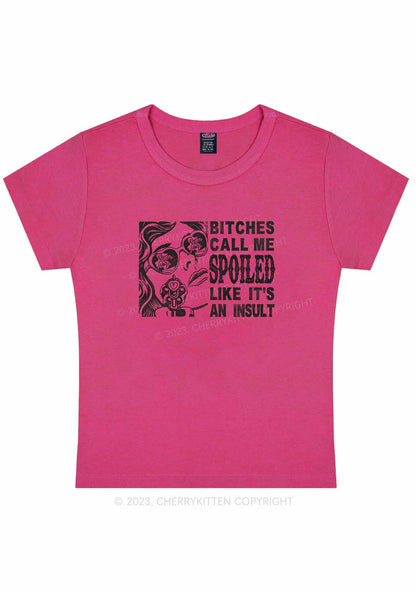 Curvy Bxxches Call Me Spoiled Y2K Baby Tee Cherrykitten