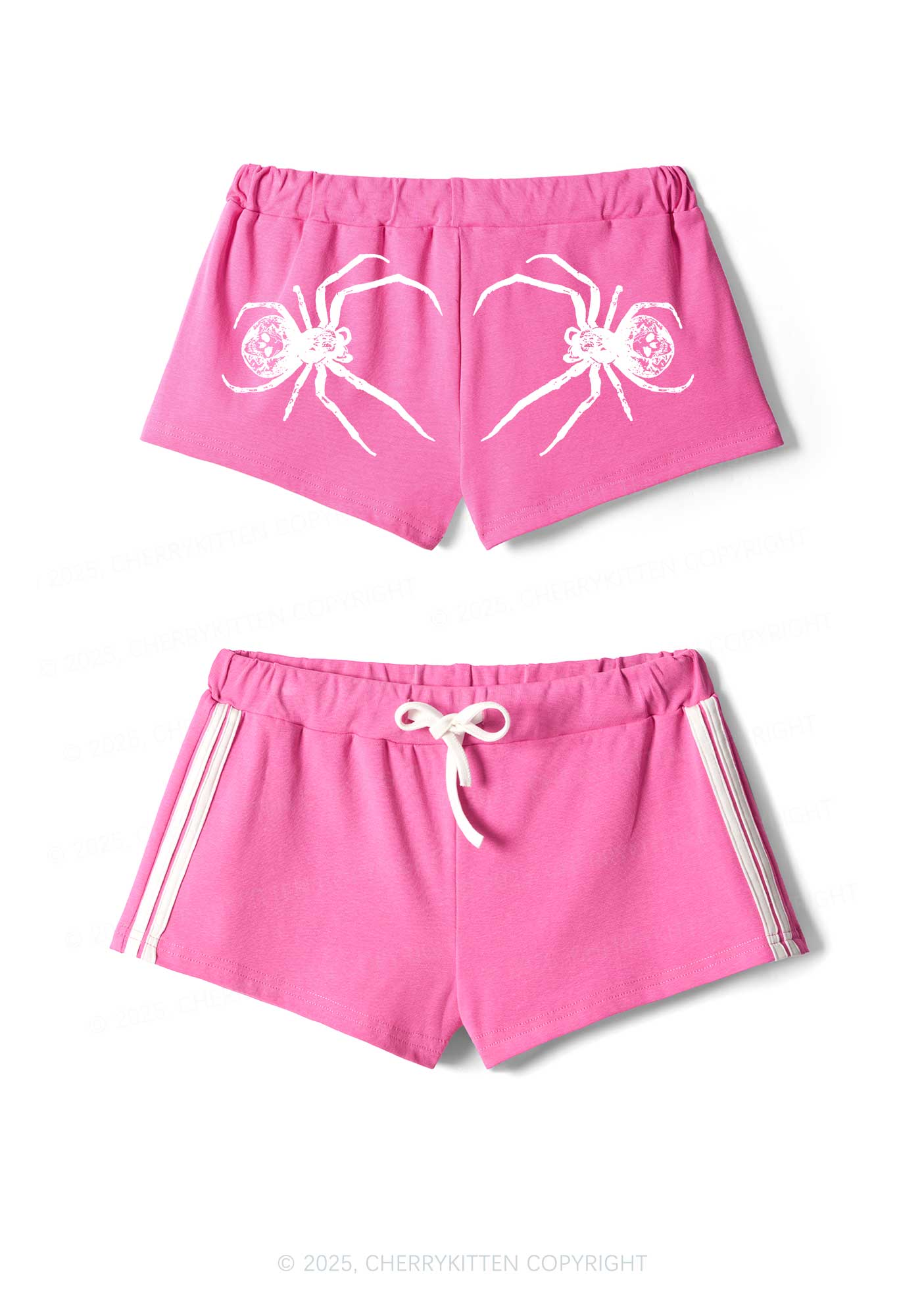 Halloween Spider Y2K Drawstring Mini Shorts Cherrykitten