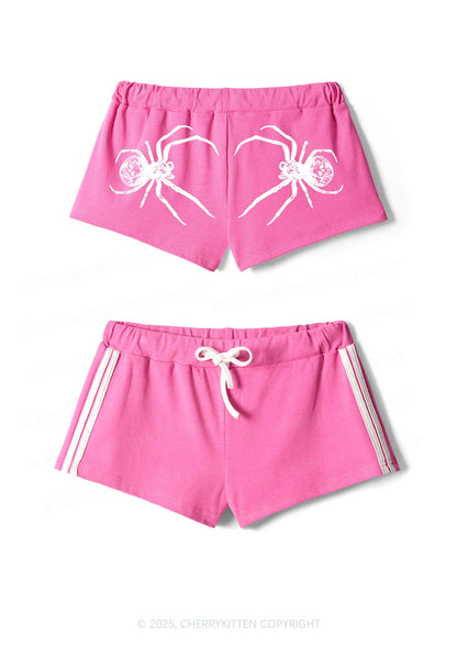 Halloween Spider Y2K Drawstring Mini Shorts Cherrykitten