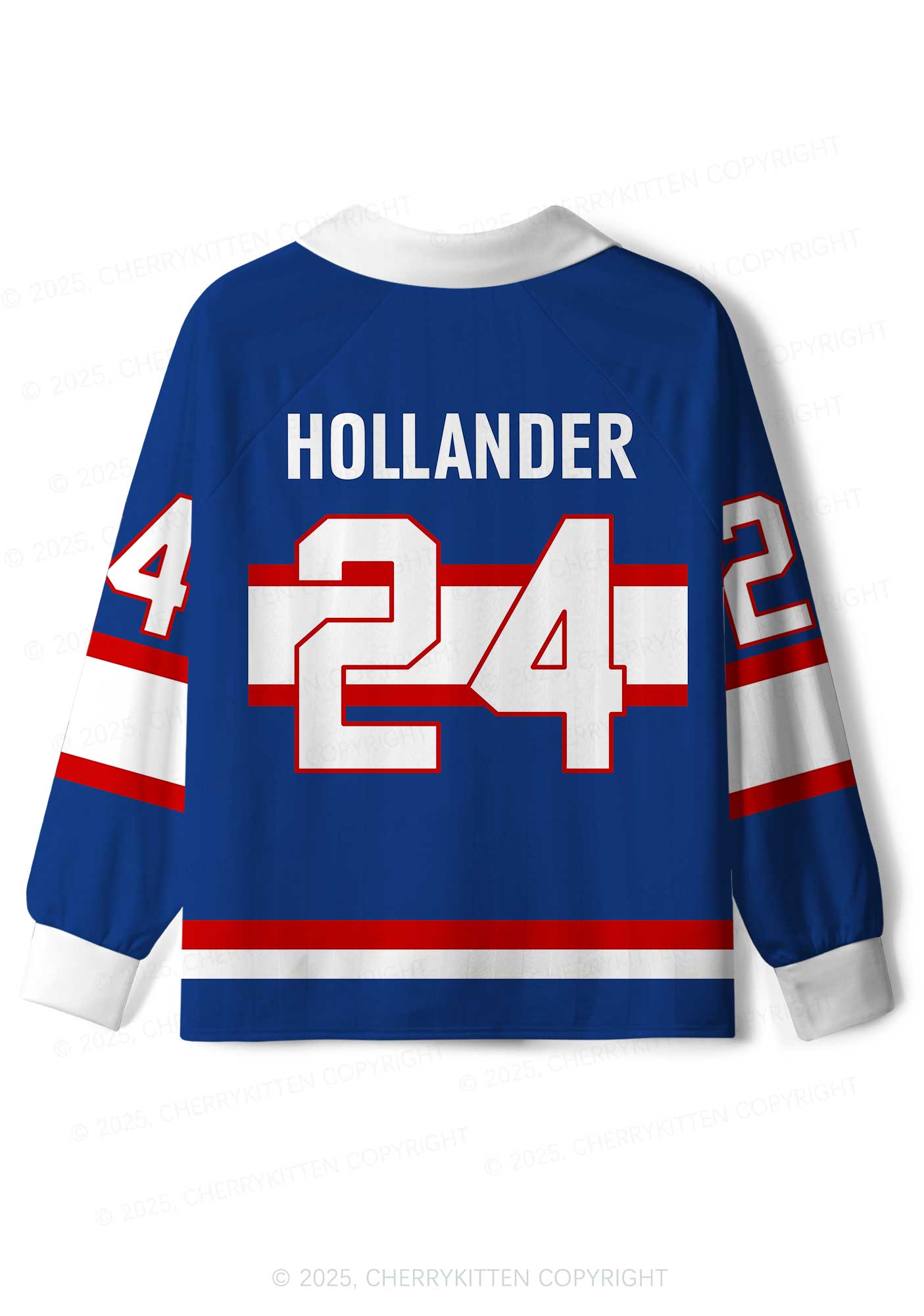 Blue Hockey HR Y2K Long Sleeve Sport Jersey Shirts Cherrykitten