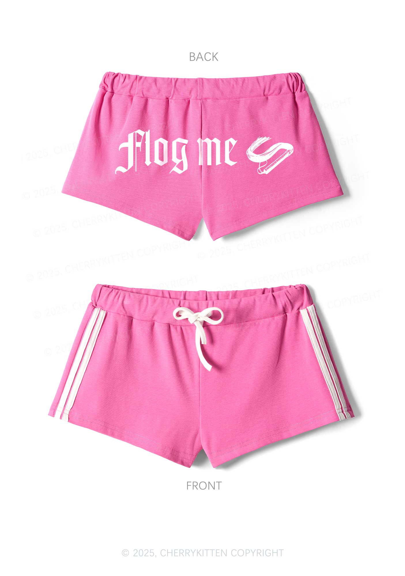 Flog Me Y2K Drawstring Mini Shorts Cherrykitten