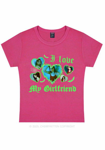 Custom Halloween Girlfriend Photos Y2K Baby Tee Cherrykitten