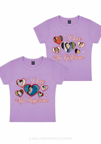 Custom Boyfriend Girlfriend Photos Y2K Valentine's Day Baby Tee Cherrykitten