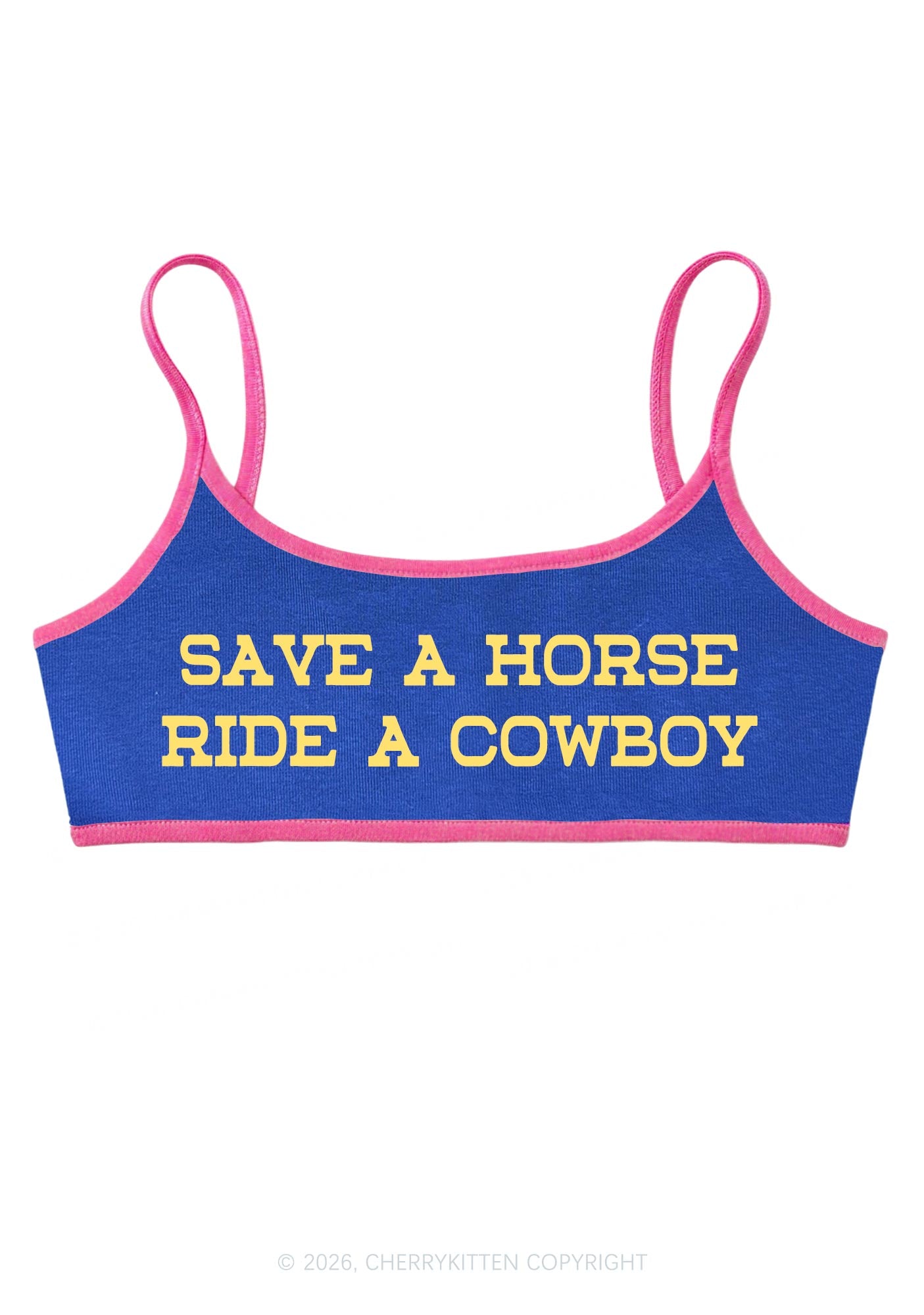 Ride A Cowboy Y2K Super Crop Cami Cherrykitten