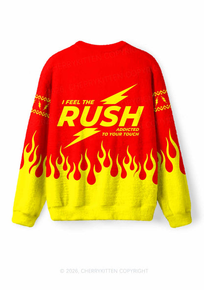 I Feel The Rush Y2K Knit Sweatshirt Cherrykitten