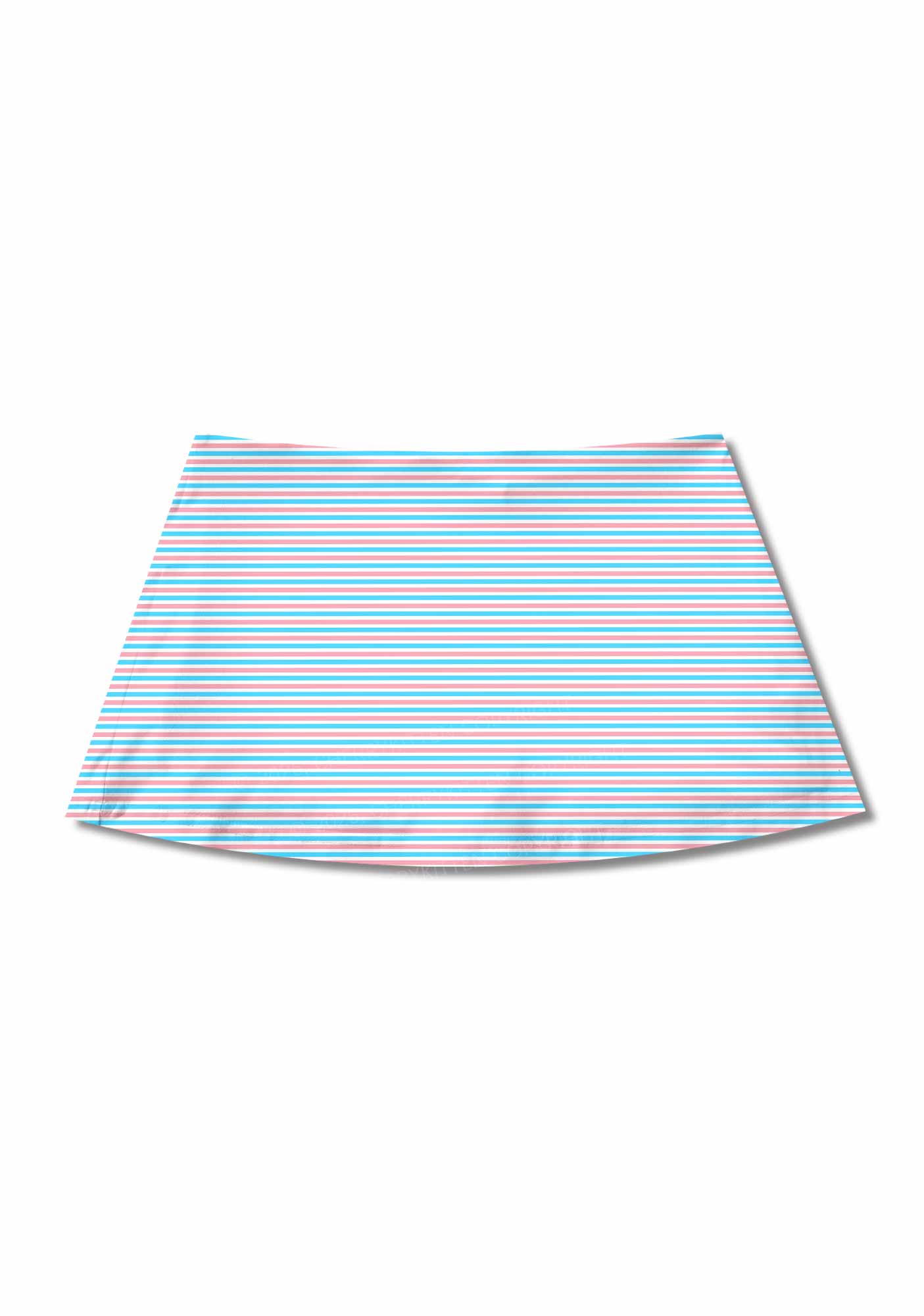 Trans Stripes Pride Y2K Print Mini Skirt Cherrykitten