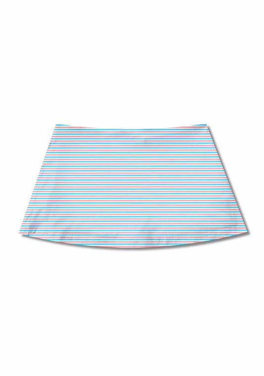 Trans Stripes Pride Y2K Print Mini Skirt Cherrykitten