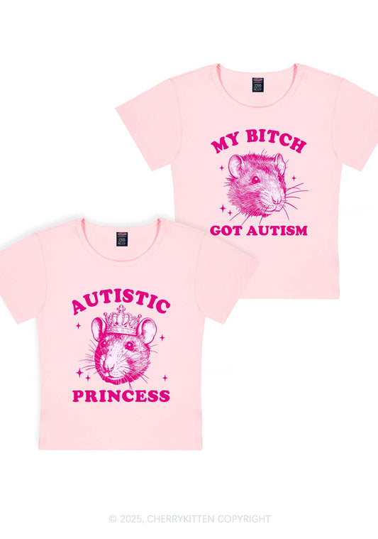 Autistic Princess Rats Y2K Valentine's Day Baby Tee Cherrykitten