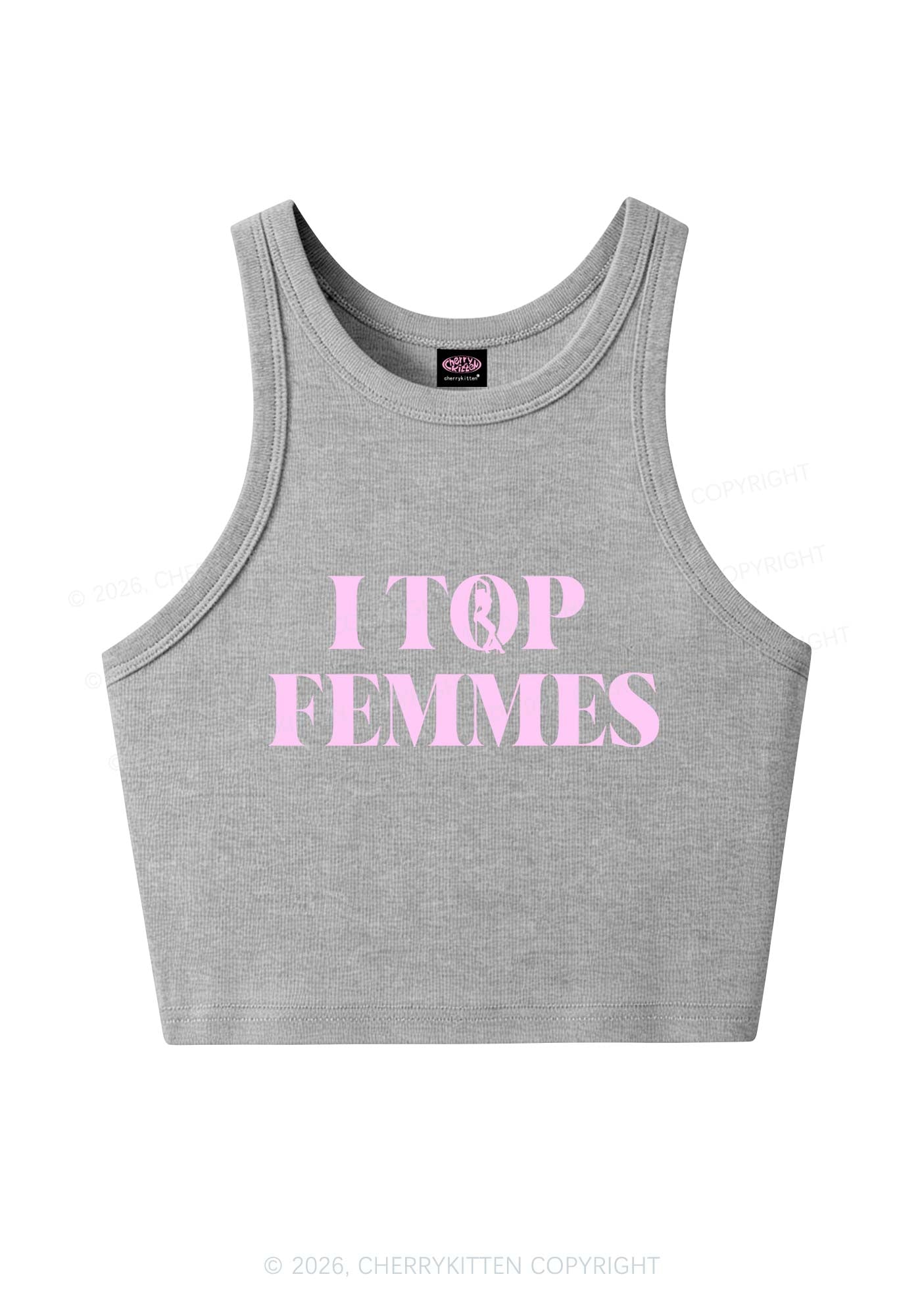 I Top Femmes Pride Y2K Crop Tank Top Cherrykitten