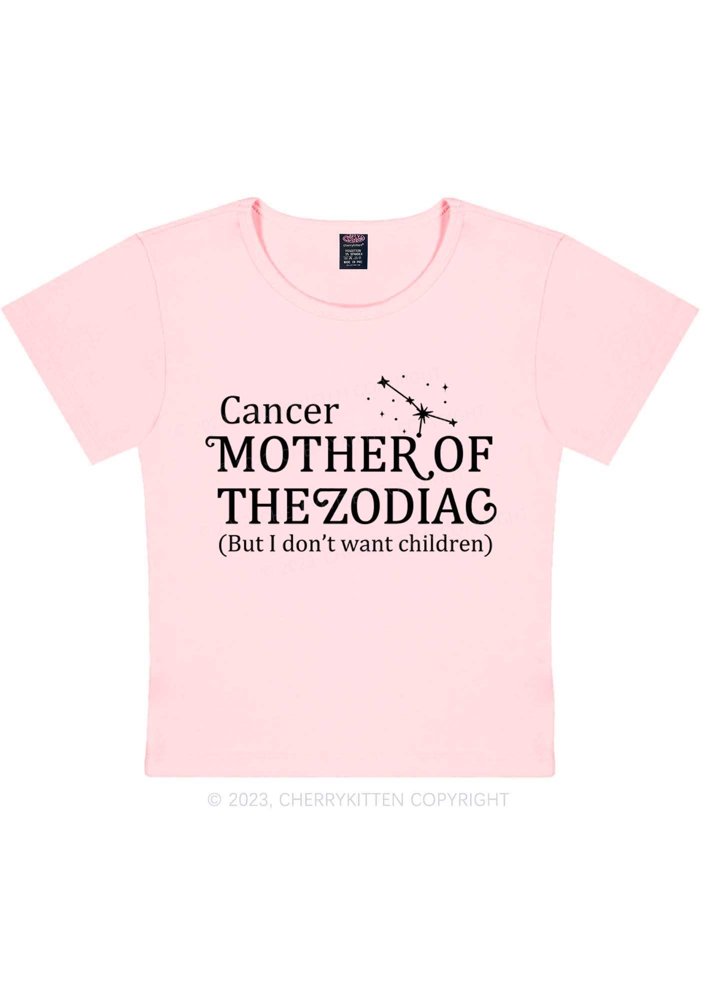 Mother Of The Zodiac Y2K Baby Tee Cherrykitten