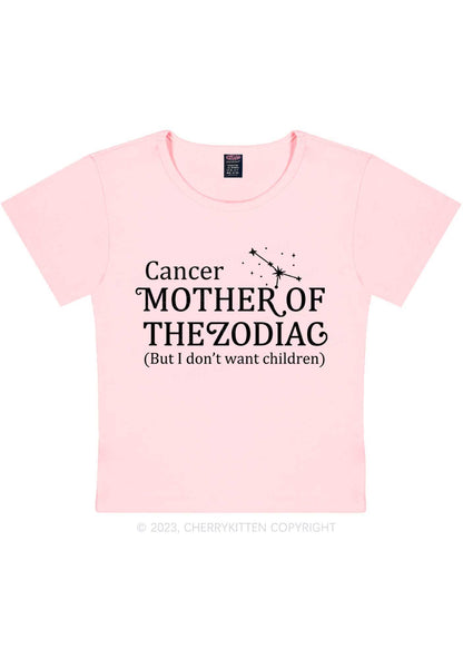 Mother Of The Zodiac Y2K Baby Tee Cherrykitten