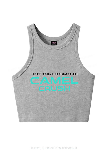 Hot Girls Smoke Mint Y2K Crop Tank Top Cherrykitten